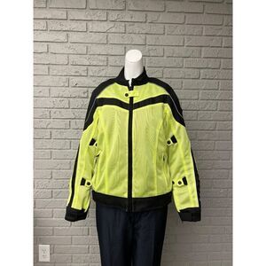 Bilt Women Black / Hi-Viz Yellow Motorcycle Jacket Size M